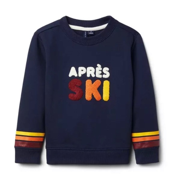 Janie and Jack Other - Janie and Jack Boys 2T Apres Ski Appliqué Sweatshirt in Connor Navy - EUC!!